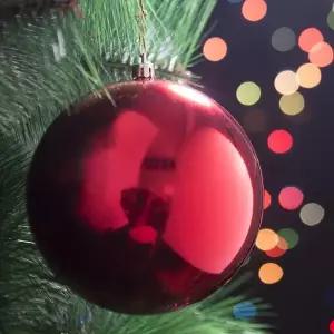 [마이모노샵][마이모노샵] 1p 레드 은은한 색감의 유광볼12cm 크리스마스 트리볼 (26141440)