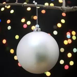 [마이모노샵][마이모노샵] 1p 실버 은은한 색감의 무광볼14cm 크리스마스 이벤트 (26141436)