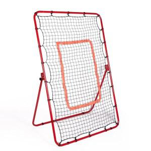 6x4 FT 피치 야구 리바운더 던지기 가능한 네트 배구 레드 트레이너 조절 라크로스 투구 소프트볼 연습용 바운스