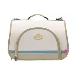 강아지외출가방 강아지 펫 베이지 트리플 돔 캐리어 이동 가방 (S)