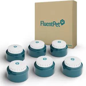 FluentPet 의사소통을 위한 반려견 버튼 말하기 녹음 가능한 6개 사전 설치된 배터리 더 선명한 상향식