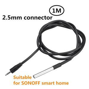 SONOFF 스마트 홈에 적합 2.5mm 커넥터 스테인레스 스틸 패키지 방수 온도 센서 프로브 1M
