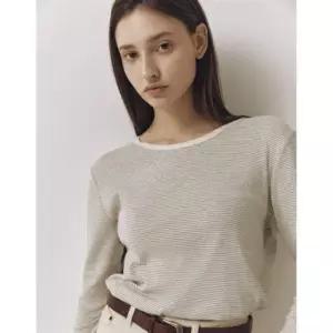 지오다노 GIORDANO [테일러드] 코지 스트라이프 긴팔티 325954 [4color] 05325954 355363