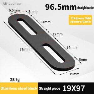 1Pcs 블랙 실버 두꺼운 180도 플랫 커넥터 홀더 고정 스트레이트 스틸 가구 브래킷 스테인레스 앵글