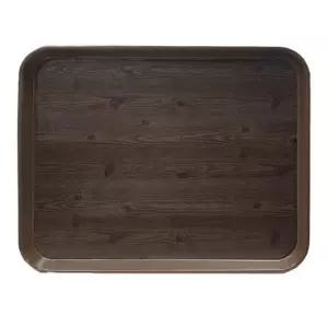 쟁반 옹이 나무무늬 업소용 사각쟁반 6호