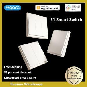 Aqara 스마트 벽 스위치, 중립 NO, 홈 지그비 3.0, 무선 키 라이트 파이어 와이어, Mi Home Homekit용 E1