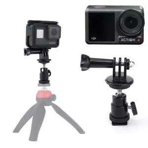 삼각대 DJI 오즈모 액션 4 호환 액션캠 카메라 핫슈 볼헤드 마운트