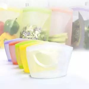 ToB 국산 컬러지퍼백 실리콘 밀폐용기 지퍼백 중형 850ml