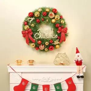PrimeBulk 60cm 원형 리스 크리스마스 장식품