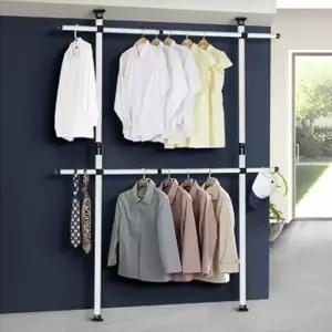 모듈 시스템 행거 2단 고정식행거 옷걸이 스탠드