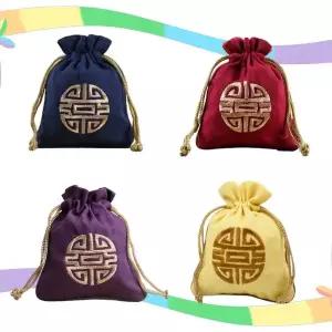 전통 오색 복주머니 선물 소품