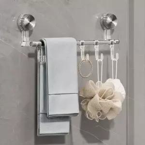 흡착식 화장실 수건걸이 무타공 욕실 벽행거 무타공행거