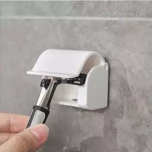 무타공 면도기거치대 화이트 욕실용품 면도기걸이