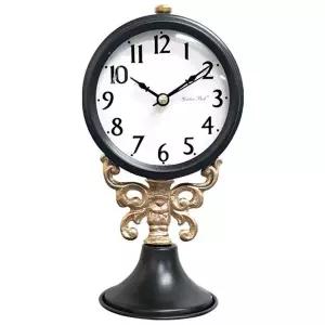 GB9118e 무소음 주석 알람시계 블랙 국내제조 아날로그알람시계