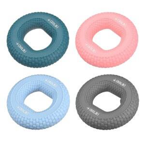 uxcell 핸드 그립 강화기, 암벽 등반을 위한 20-30/30-40/40-50/50-60Lb 실리콘 강도 훈련, 1세트