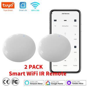스마트 홈용 Tuya WiFi IR 원격 TV DVD AUD AC APP 제어는 Alexa Google Home Yandex Alice 2 PACK과 함께