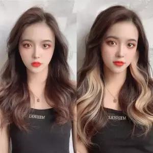 컬러헤어핏스 롤링볼륨 포인트 컬러 헤어피스 붙임머리 221026