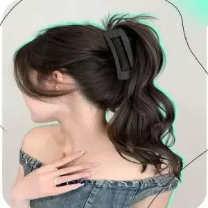 긴머리가발 여자 물결 웨이브 스퀘어 집게가발 부분가발 패션가발