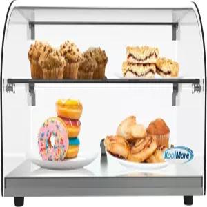 쿨모어 - DC-2C 22인치 상업용 조리대 베이커리 디스플레이 케이스 전면 곡면 유리 및 후면 도어 1.5cm.