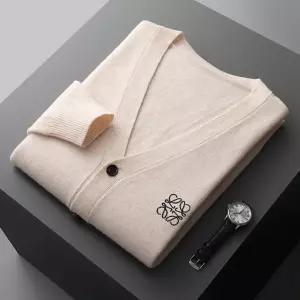 엘럽 남친 울 니트 브이넥 코트 솔리드 오버핏 자수 비지니스 카디건 원템1