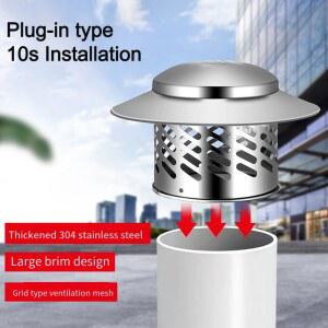 80 220mm 304 스테인레스 스틸 방수 캡 굴뚝 방풍 커버 벤트 환기 덕트