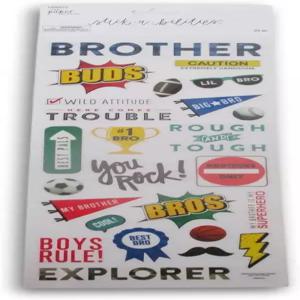 제작 스크랩북 사진 앨범 장식용 브라더 스티커 - 25개