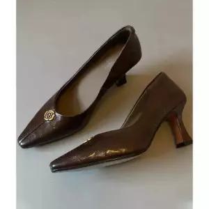 여친 펌프스 슈즈 통굽 진가죽 양가죽 하이힐 메리제인 동백꽃 스틸레토 OP5