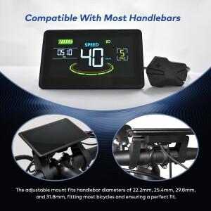 호환 H6C 전기 자전거 디스플레이 Cycplus 부품 전동 스쿠터 컴퓨터 LCD 화면 속도계