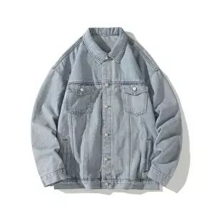 남성 데님 빈티지 가을 청자켓 재킷 아우터 루즈핏 블루 OP3