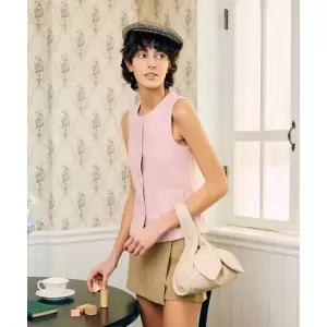 ROROANCO 램 스킨 리본 호보 / 크림 (키세스 쉐입) 2090535