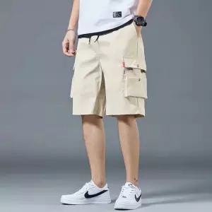 남성 스트릿 포켓 카고 팬츠 5부 여름 반바지 4컬러 아웃도어 레저팬츠 밴딩 면바지