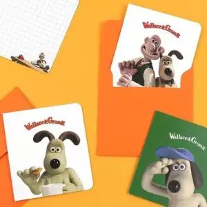 [문구/오피스] 월레스그로밋 카드 봉투 세트 1P 감사 축하 편지지