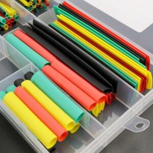 164개 열수축 튜브 키트 수축 비율 케이블 유지보수 보호 와이어 테이프 커넥터