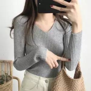 [옷은날개] 여성니트티 브이넥니트 이너 슬림핏 롱니트 니트후드집업 오버핏니트 긴팔티