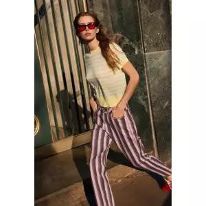 Zara 자라 스트라이프 쇼트 슬리브 니트 스웨터 2142/100/105