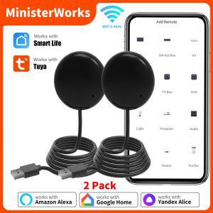 2팩 투야 와이파이 IR 리모컨 스마트홈 앱 스마트라이프 TV 에어컨 알렉사, 구글 홈, 얀덱스 앨리스 연동