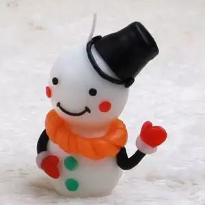 아동 크리스마스 눈사람 2개 양초 선물 만들기 세트 찰흙