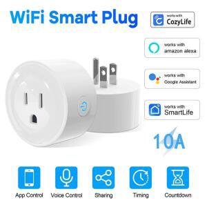 CozyLife WiFi 스마트 플러그 미국 표준 10A 홈 콘센트는 Alexa Google Home과 함께 작동하며, 가전제품을