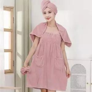 [SBD] 목욕 가운 샤워 터번 여성용 포함 스커트