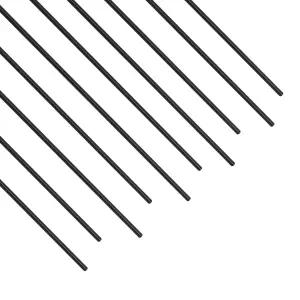 FOCMKEAS 10Pcs 탄소 섬유 막대 RC 비행기 DIY 공예 연 모형 자동차용 1mm x 고체 무광 원형 블랙