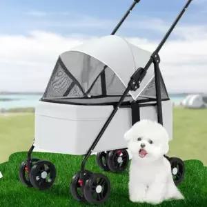 [반려] 웨건 접이식 깅아지 저상형개모차 반려동물 소형견 중형견