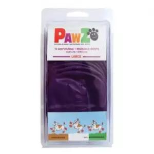 [반려] 산책 12개입 재사용 방수 퍼플 강아지 라텍스 신발 L