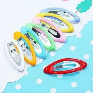 [반려] 강아지 애견 머리핀 타원 헤어 1판 미용 20개 똑딱핀