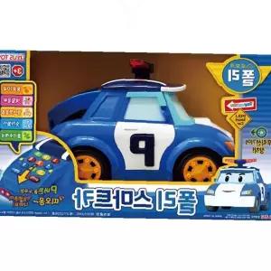 경찰차 캐릭터 완구 음성 인식 학습 기능 탑재 유아 교육용 실내 주행 장난감