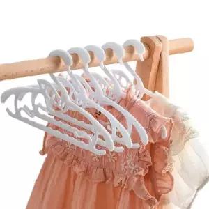 유아 의류 보관용 플라스틱 논슬립 어린이 옷걸이 10p 세트 가정용 수납 정리