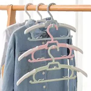 어린이 옷장 정리 다단계 조절 플라스틱 유아 옷걸이 10p 세트 아기 의류 보관