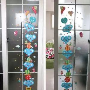 [에이치플러스몰]벽지 창문 신장계 키재기 스티커 아기 코끼리 친구들 여아완구