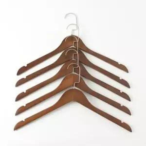 [JED] 옷걸이 원목 남성용 옷가게옷걸이 논슬립 5p 슬림