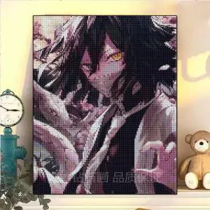 귀멸의 칼날 보석십자수 보석 캐릭터 선물 캔버스 만들기 어린이 수공예 공예 비즈