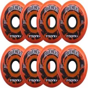 트론엑스 야외 포장 아스팔트 힐로 4-76MM/4-80MM 85A 인라인 롤러 하키 휠 8팩